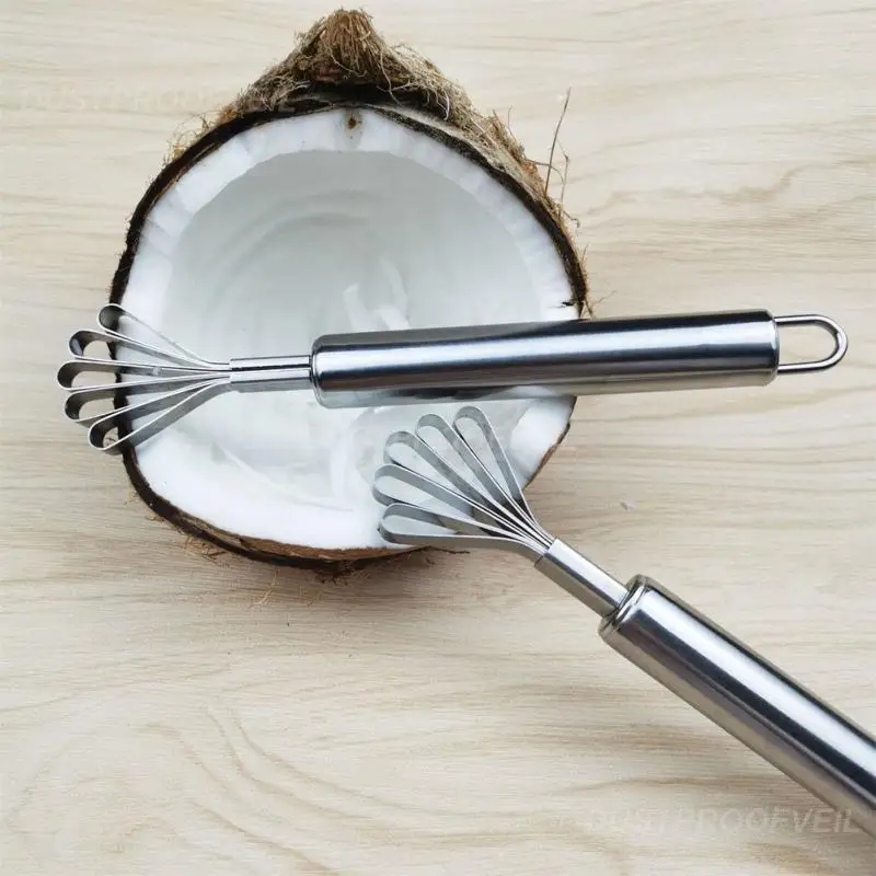1~10PCS Creative Stainless Steel Shredded Coconut Knife Household Coconut Grater Fish Scale Planed Meat Scraper Kitchen Supplies