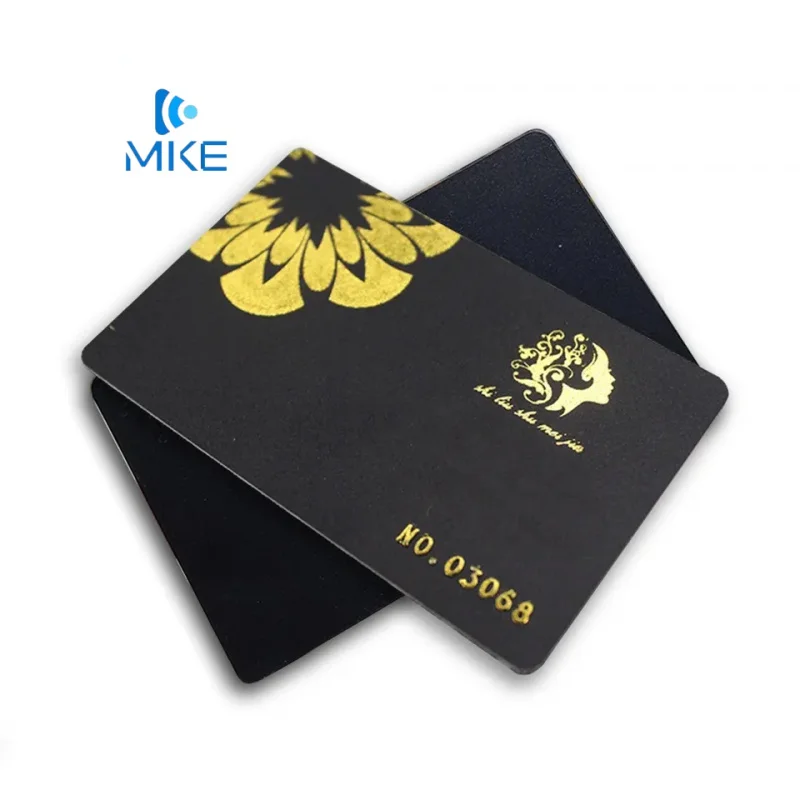 

gold foil stamping embossed numbers business pvc cards