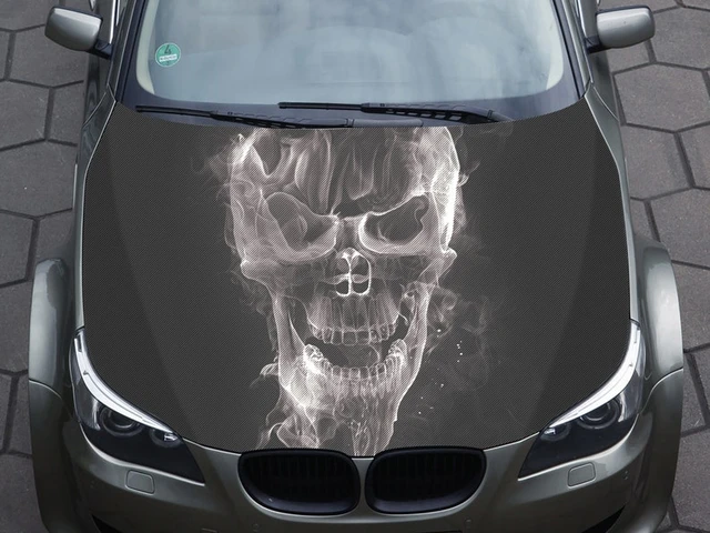 Skull Car Decal Car Hood Wrap Decal Vinyl Sticker Full Color