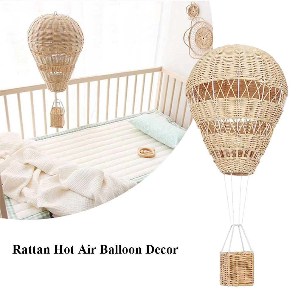 Palloncino ad aria calda per Natale, costruzione in bambù, cestino per