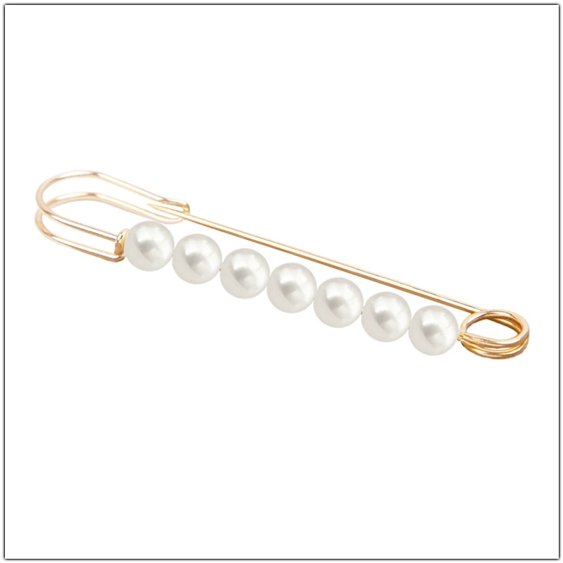 심플 작은 진주 롱 핀 브로치 액세서리 패션 가디건 버클 브로치 핀 여성 슬리밍 허리띠 장식 오너먼트