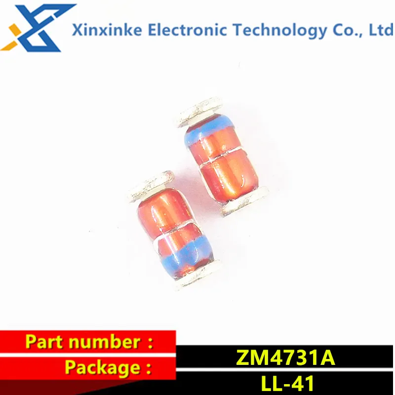 

50Pcs/Lot ZM4731A 4.3V 1W LL-41 ZM4731 Zener Diode SMD Glass Tube