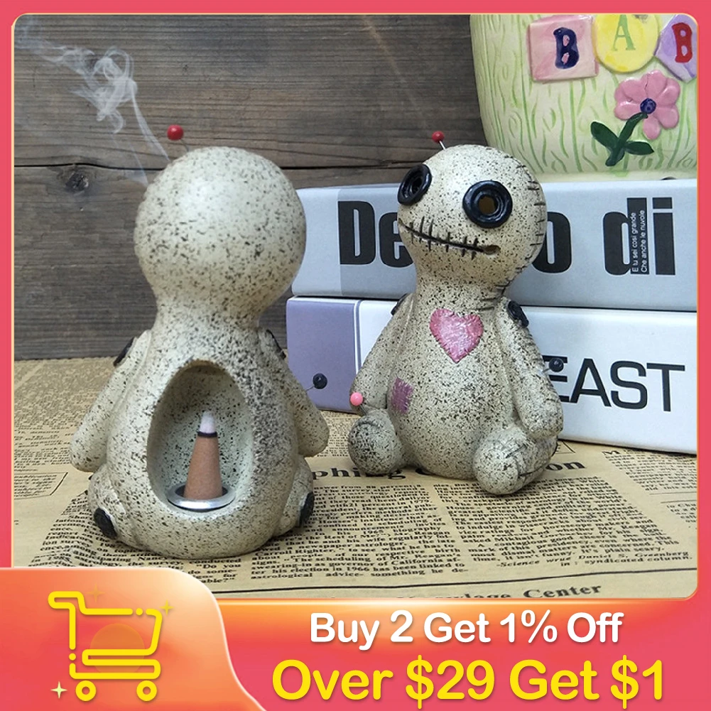 Voodoo Doll Cone Burner Incense burner Censer Resin Ornament Handmade