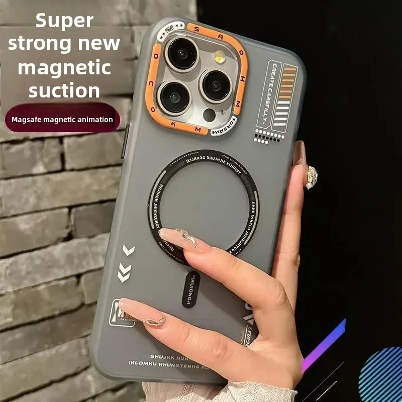 Premium Matte Magnetic Phone Case with Frosted Finish and Metal Lens Frame