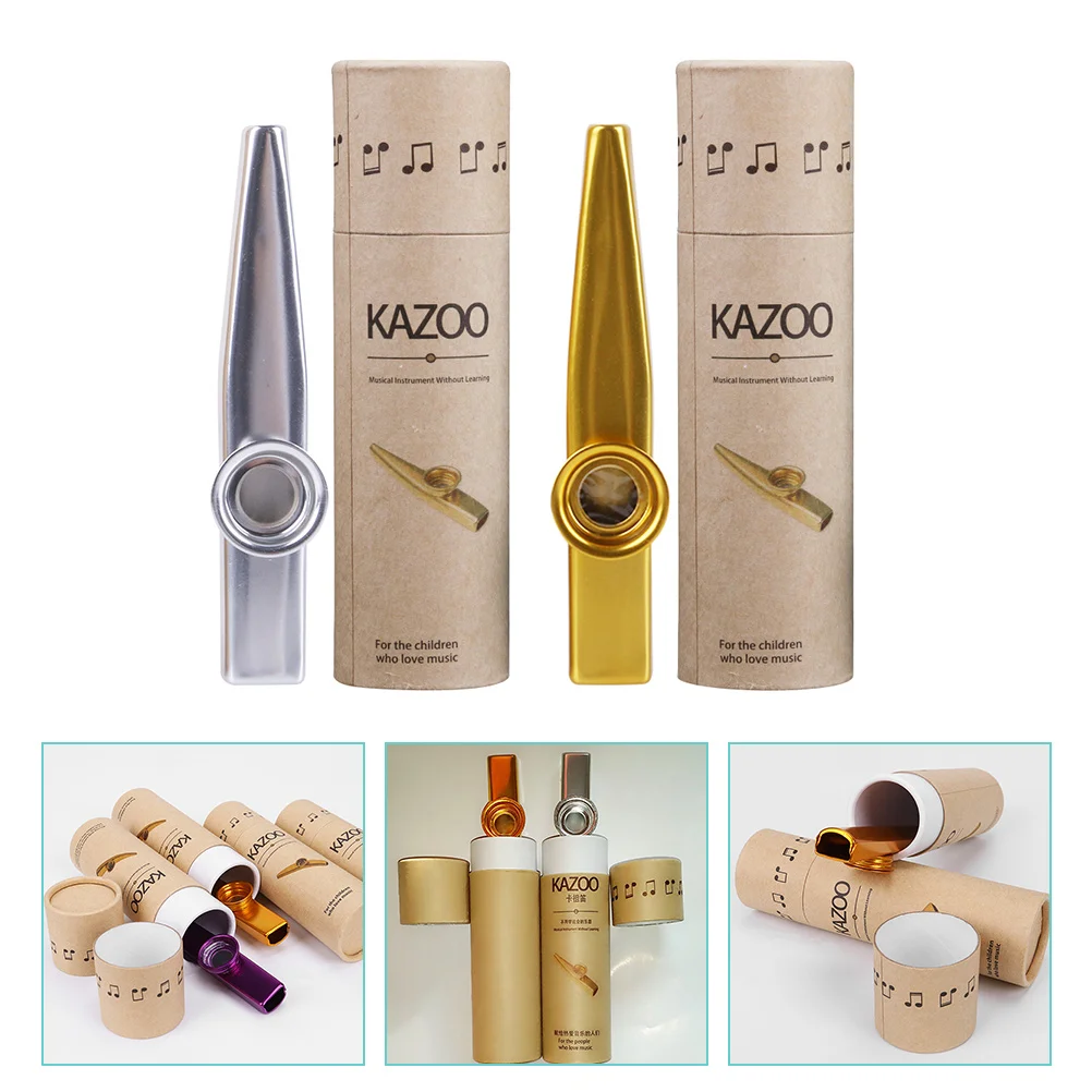 

Vaguelly Metal Kazoos Adult Professional Guitar Cazoos Musical Instruments Party Guitar Ukulele Violin Keyboard Piano
