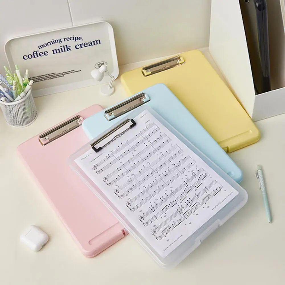 

Paper File Pen Slot Design File Storage Box Waterproof Dustproof A4 Clipboard Paper File Folder With Writing Pad For School