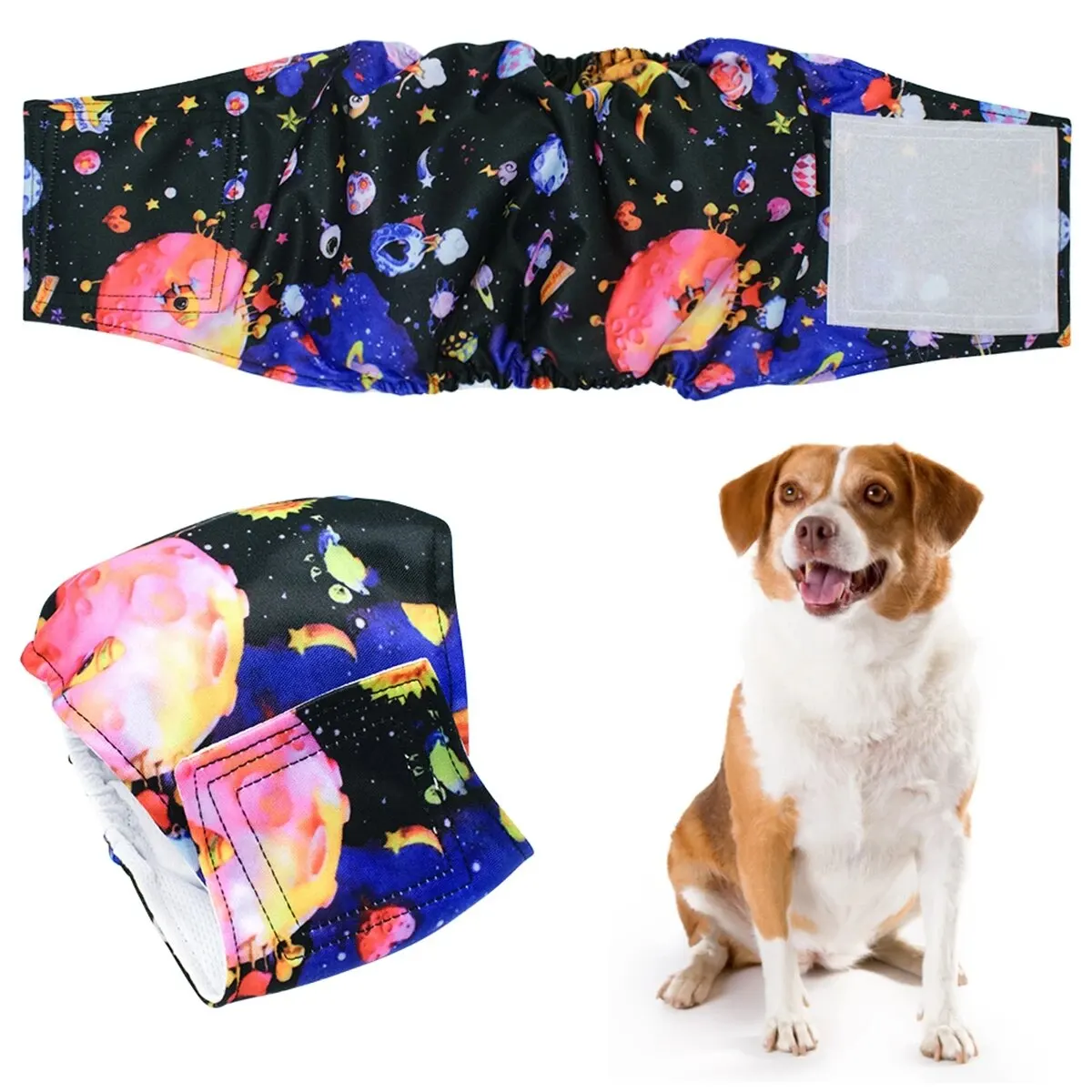 Washable High Absorbency Male Dog Belly Band & Reusable Puppy Wrap