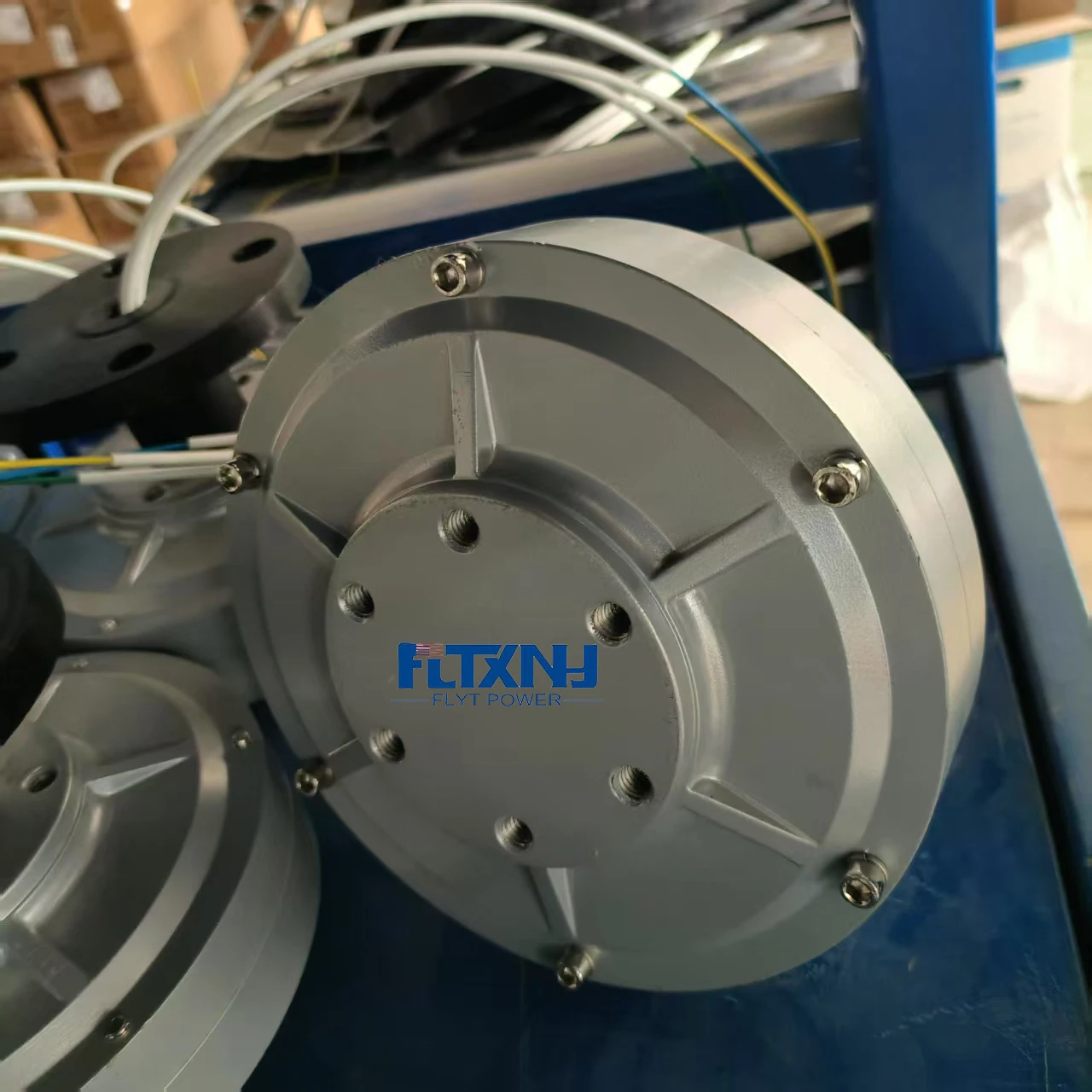 เครื่องกำเนิดไฟฟ้าแม่เหล็กถาวรแบบไร้แกน 12V 24V 48V 96V 2KW แบบตั้งตรง สำหรับกังหันลม DIY พลังงานอิสระ 1