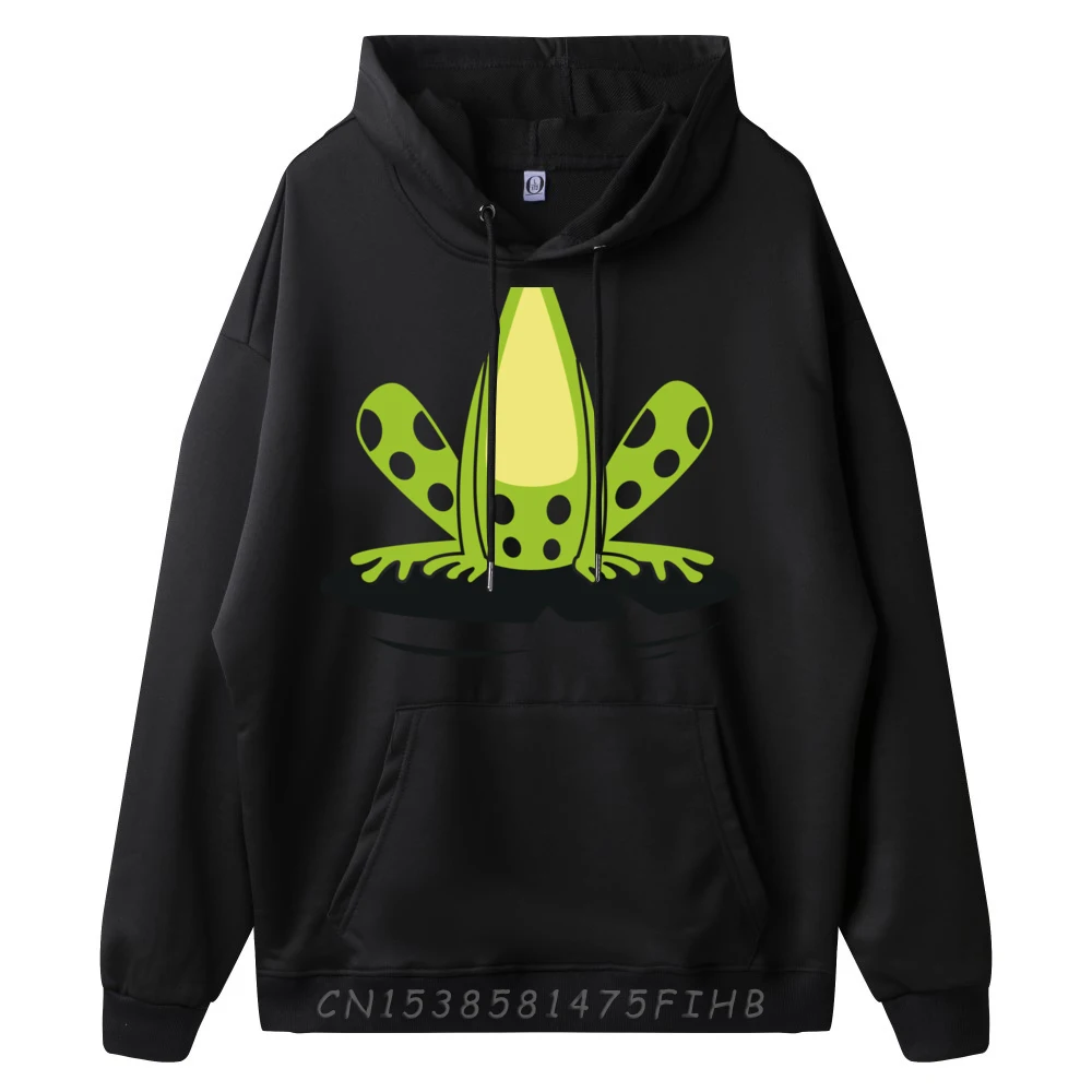 Frog Body Costume Cute Easy Reptile Halloween Blank Hoodies Polyester Fiber Fashionable and trendy Long Sleeve Tee Aesthetic