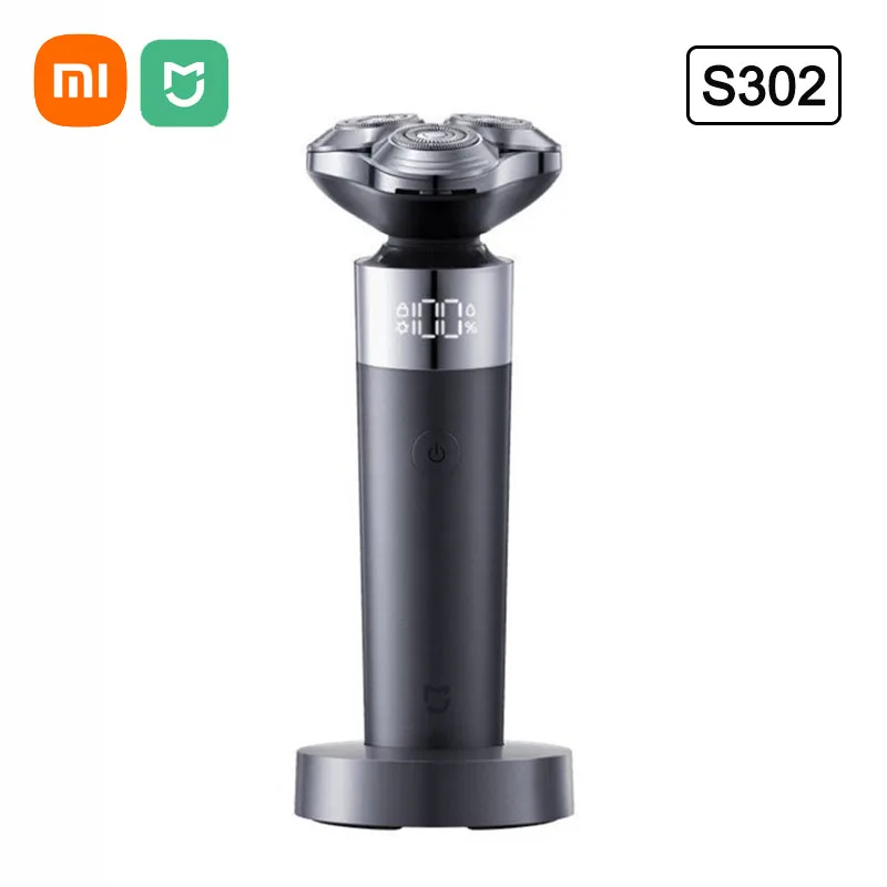 Xiaomi Mijia Men Electric Shaver S302 Beard Trimmer Machine Shaving Portable Flex Razor IPX7 Washable Trimer 1h Quick Charging