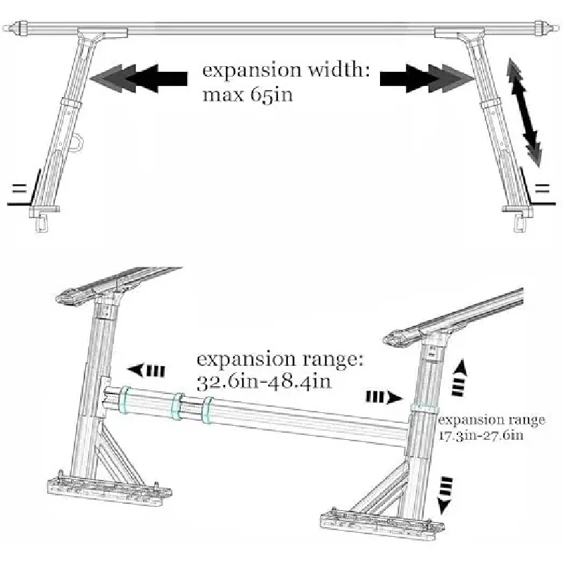 프리미엄 자동차 액세서리 포어 공장 직판 조절 가능 다기능 롤바 고용량 전문 픽업트럭 내구성 강함