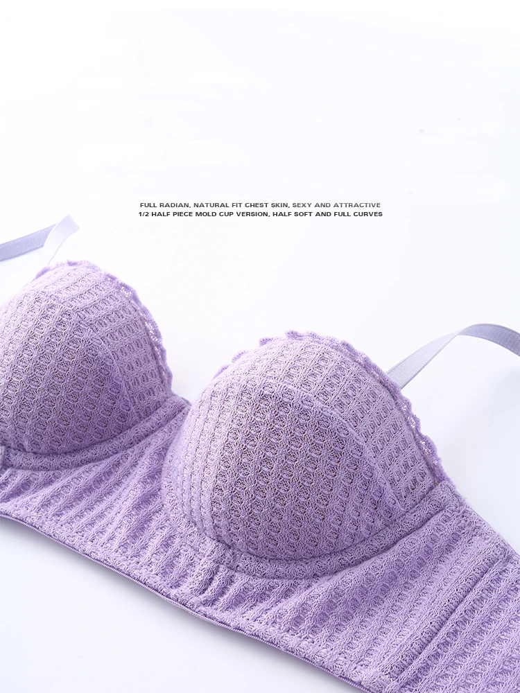 Push up Bra Lavender blooming Design, Corset Bra, Comfort Bra 