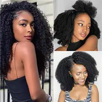 Extensions de cheveux afro bouclés à clipser 4B 4C, cheveux humains brésiliens Remy, extensions de cheveux afro pour femmes 6