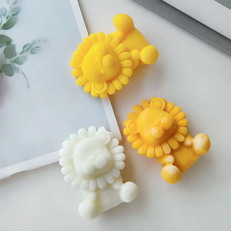 DIY Lion Silicone Mold Handmade Soap Animal  Aromatherapy Candle Mould Diffuser Decorations Molds images - 6