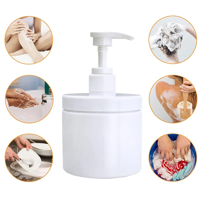 Soap dispenser Foam pump bottle Shampoo dispenser Foaming soap dispenser Soap dispenser bottle 500ml Clear Bottle Liquid Container Soap Dispenser Shampoo Lotion Shower Gel Foam Pump Bottles Wide Mouth Hand Washing Bottle