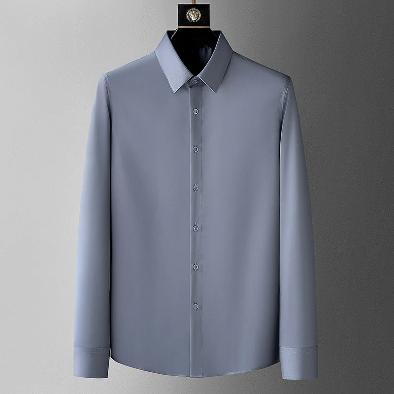 

O439Groom's high-end men's white long-sleeved shirt
