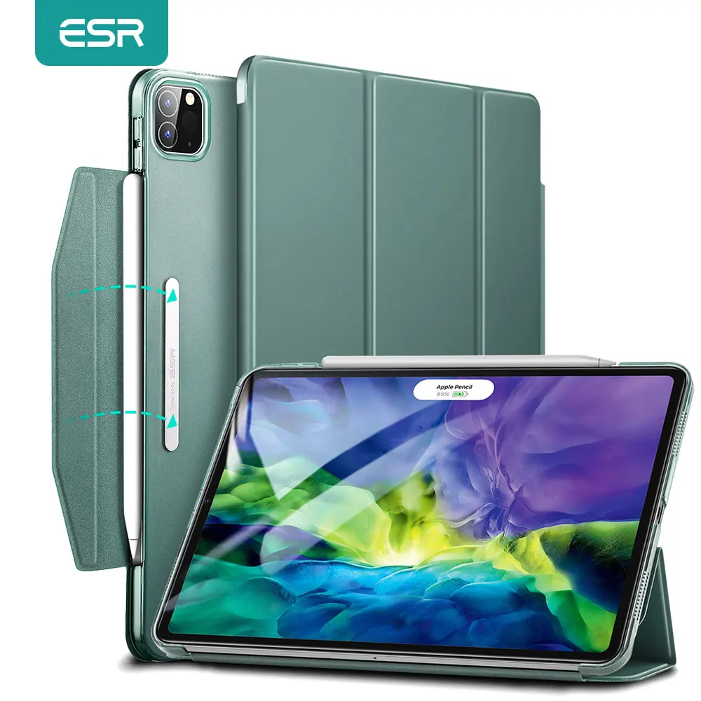 Чехол ESR для iPad Pro 11 2020 умный чехол с держателем карандашей тройного сложения 12 9
