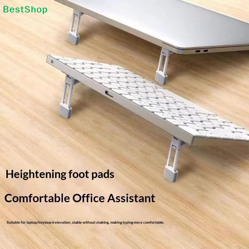 ? 조절 가능한 각도 및 휴대용 미니 노트북 받침대, 접이식 키보드 라이저 스탠드, 책상용 인체공학적 컴퓨터 키보드 리프트