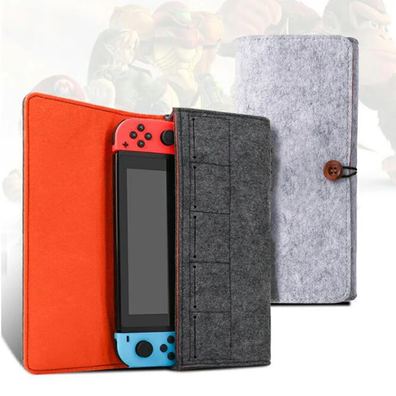 Portable Soft Felt Storage Bag For Game Console Travel Carrying Pouch Phone Protective Cover Accessories
