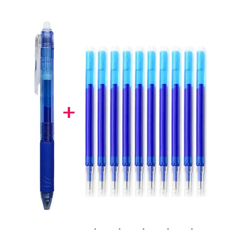 Ballpoint Pen Set 6PCS Erasable Washable Magic Ink Refill Rod for School Office Student Writing Tools