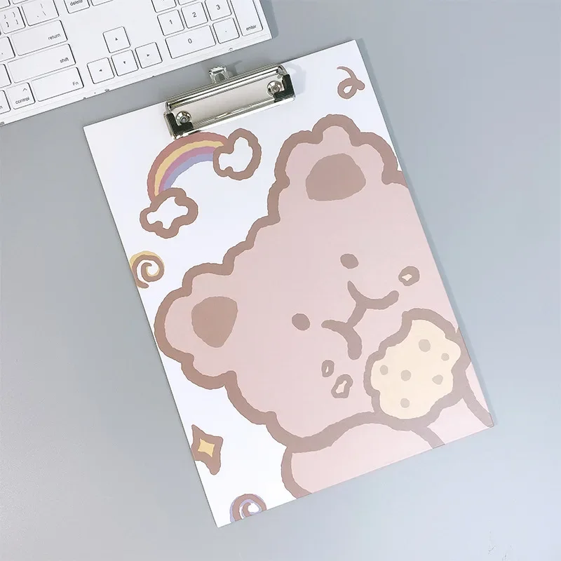 NEW Cartoon Cute Girl A4 Board Clip Student Stationery Office Folder Writing Pad File Organizer