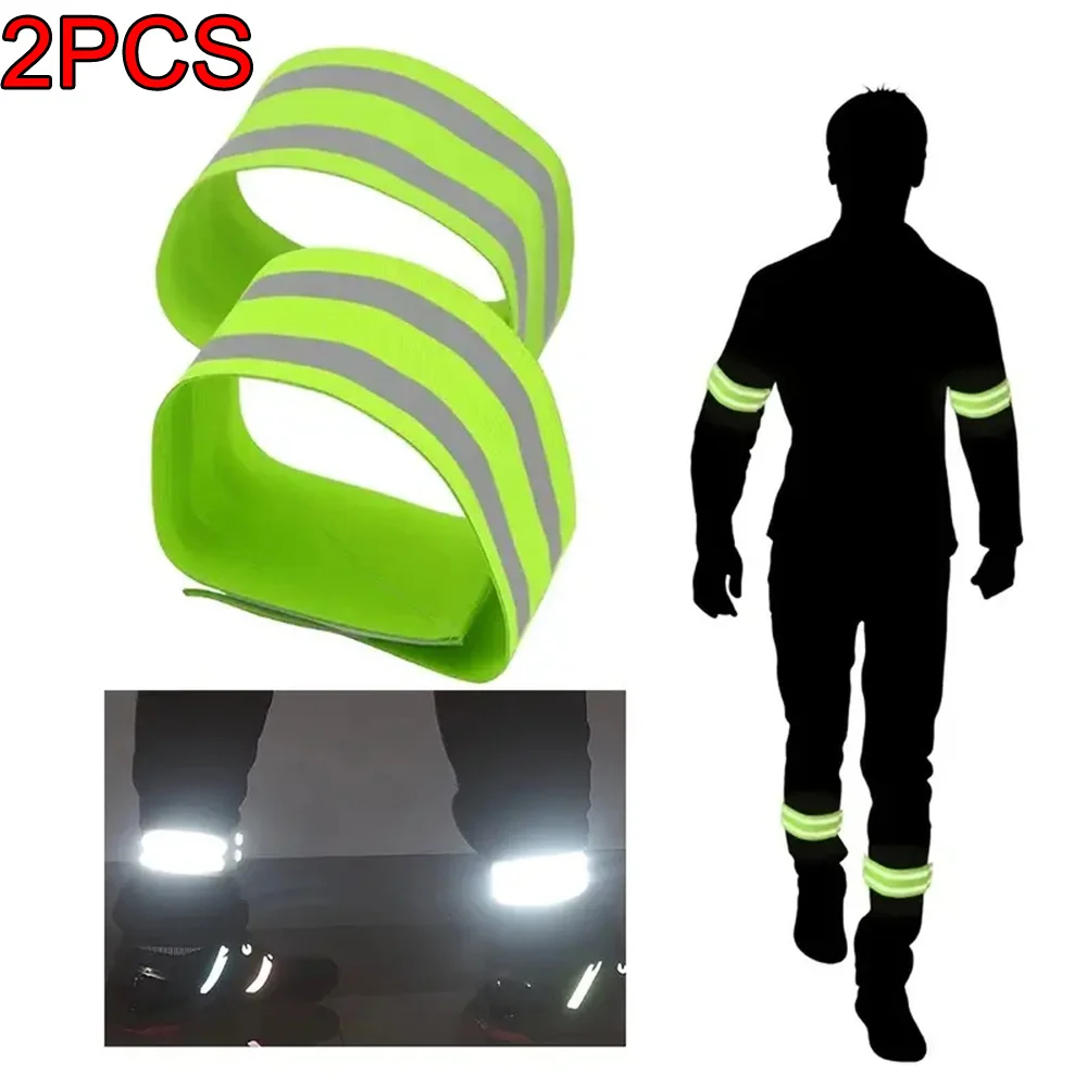 Reflective Bands For Wrist Arm Ankle Leg High Visibility Reflect Straps For Night Walking Cycling Running Safety Reflector Tape reflective tape bands