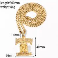 New Rap Cadena Death Row Records Chain Necklace For Men Hip Hop Deathrow Prisoner Crystal Pendants Jewelry 1
