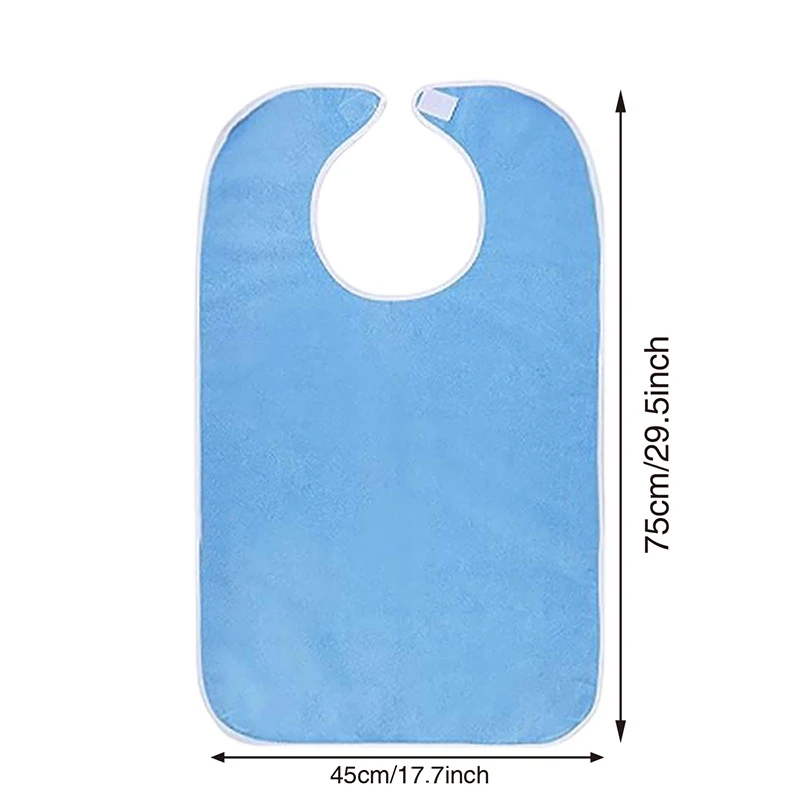Premium Adult Bibs Unisex Adult Bibs Washable Eating Cloth Reusable Large Bibs for Women Men Elderly Seniors Clothing Protectors - 2