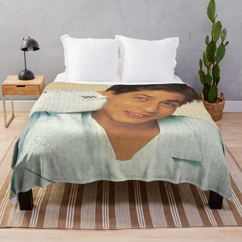 

shahrukh khan Throw Blanket Decorative Sofa Warm wednesday Retros Blankets
