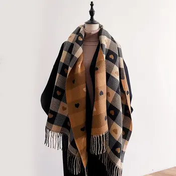 2025 Donna Ultima Sciarpa Jacquard Imitazione Cashmere Morbido Caldo Scialle lungo con frange Autunno Inverno Coperta antivento resistente al freddo 1