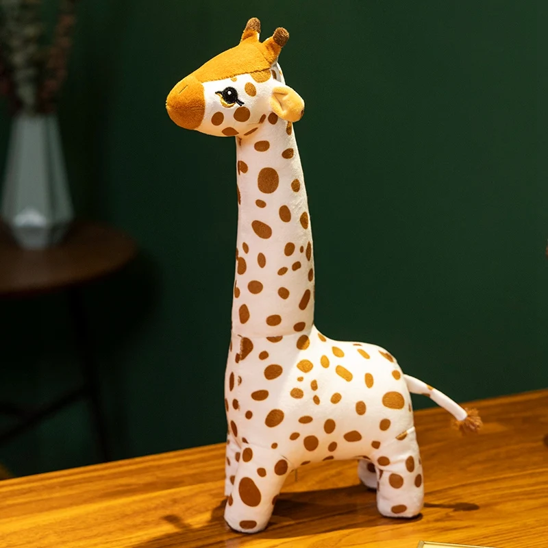 Big Size Simulation Standing Giraffe Plush Toy hold pillow Soft Stuffed Animal deer Sleeping Doll Toy kids Birthday Gift