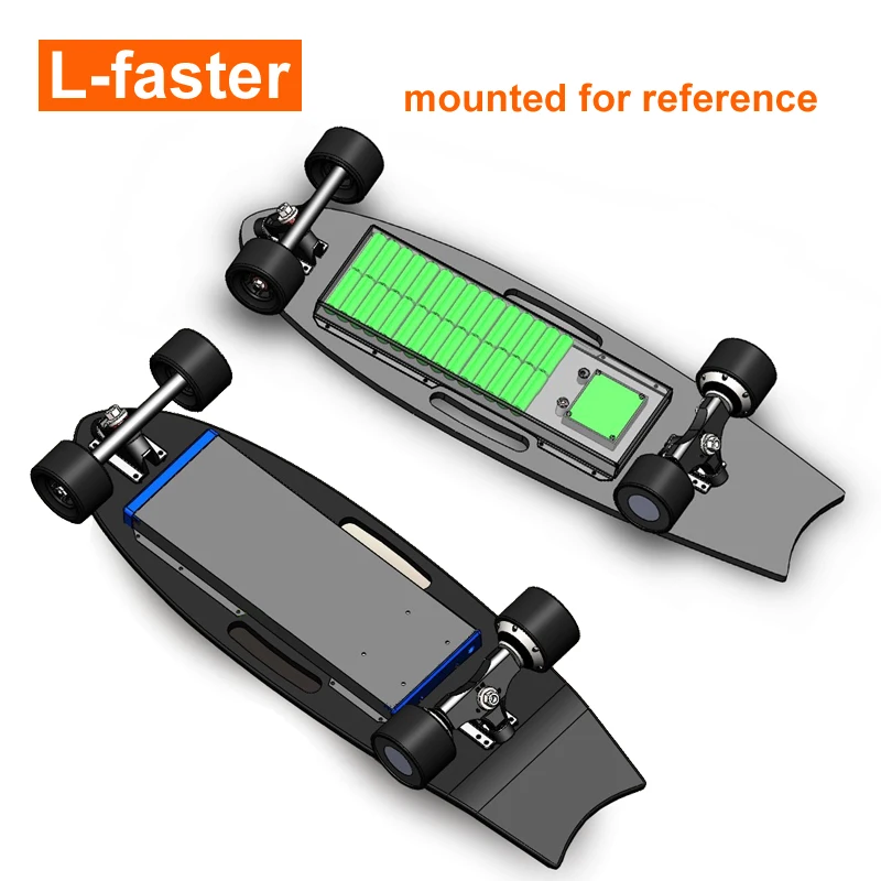 L-faster 10S 7S 6S Lithium Battery Black Metal Box Can Put 30 PCS 18650  Cells For Electric Skateboard