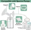 Flange Pump Parts Compatible Spectra S1 S2 9 Breast Pumps Replacement,Include Flange Backflow Protector Membrane Duckbill Valve 5