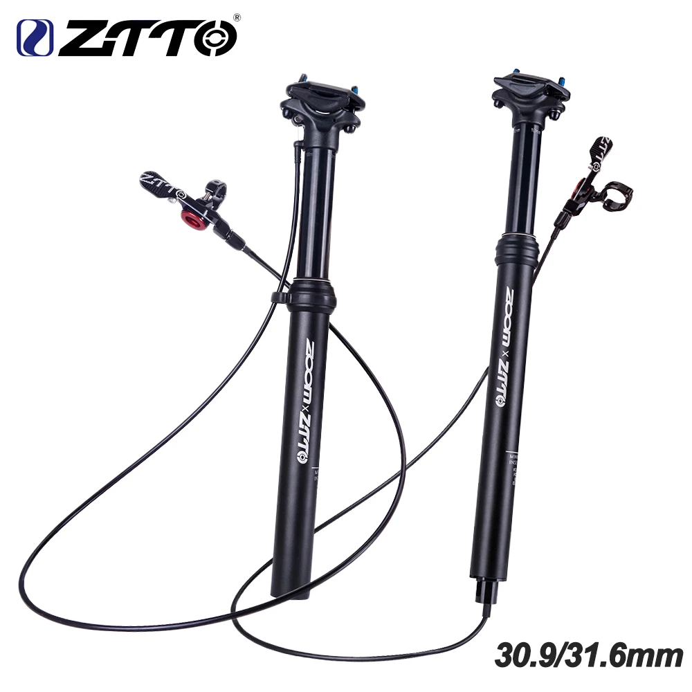 ZTTO MTB Dropper Seatpost Adjustable Suspension Seat Post Internal Routing External Cable Remote