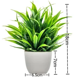 Artificial Plant with Decorative Pot - Ideal Greenery for Home, Office, and Bedroom Decor (1pc Spring grass)