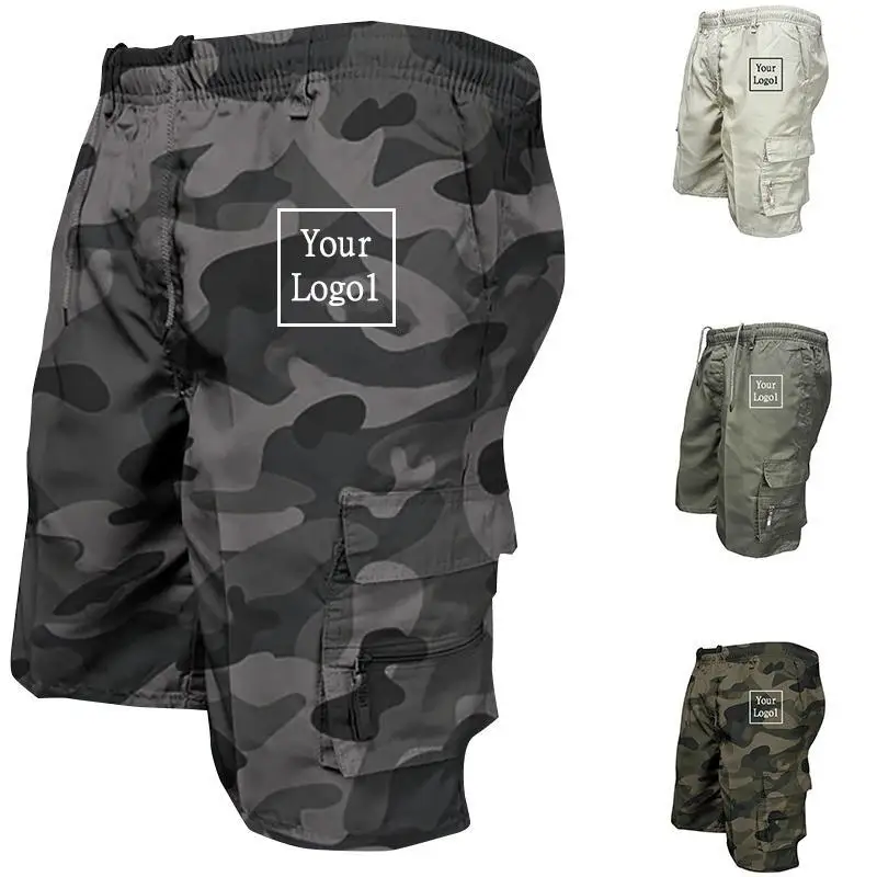 Custom Logo Men Summer Solid Breeches Cargo High Quality Breathable Quick Dry Casual Fashion Short Pants Multi Pocket Shorts