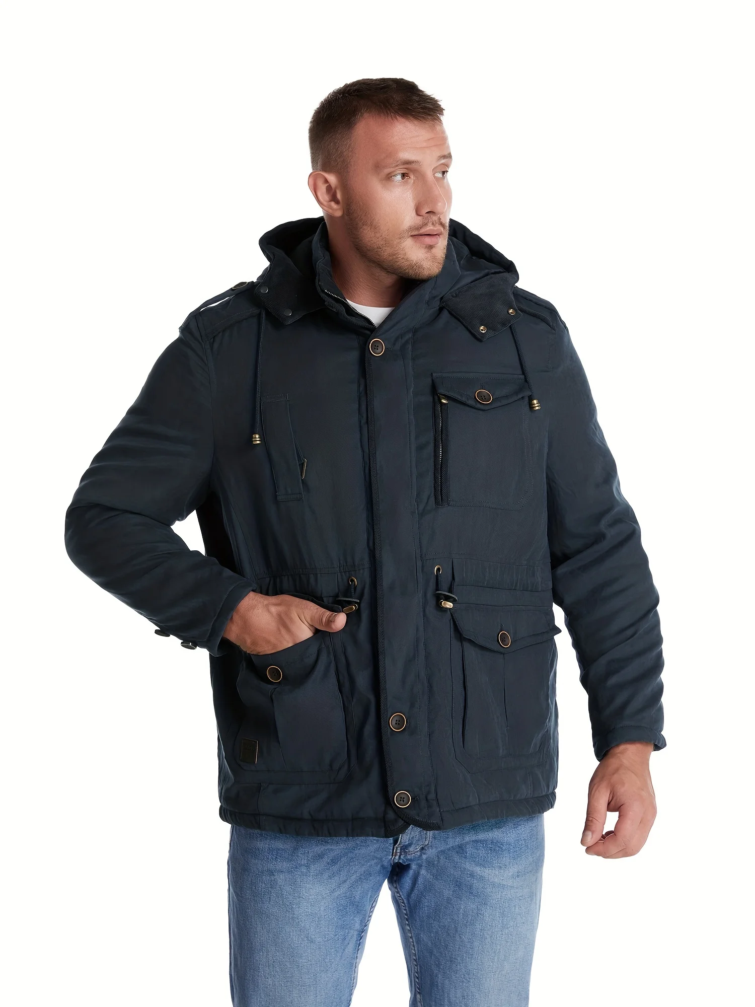 Men Clothing Luxury Padding Winter Parka Men Men's Coats Free Shipping New in Parkas Heavy Techwear Sportsfor Outdoor