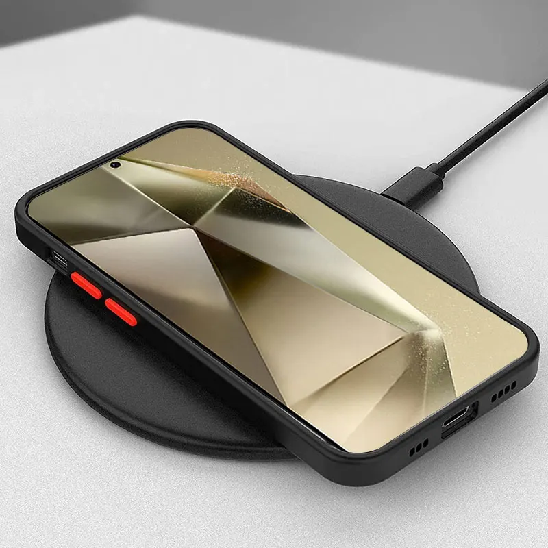 Matte Magnetic Case for Samsung Galaxy S24 Ultra S23 S21 S20 Fe S22 Note 20 10 Plus Shockproof Silicone Half-Transparent Cover