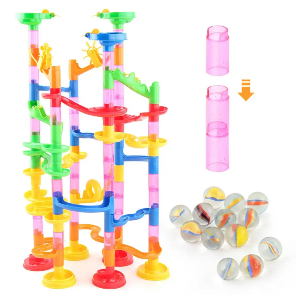 29-Marble Run Building Blocks Marbles Slide Toys For Children Creativity Constructor Educational Toys Children Gift
