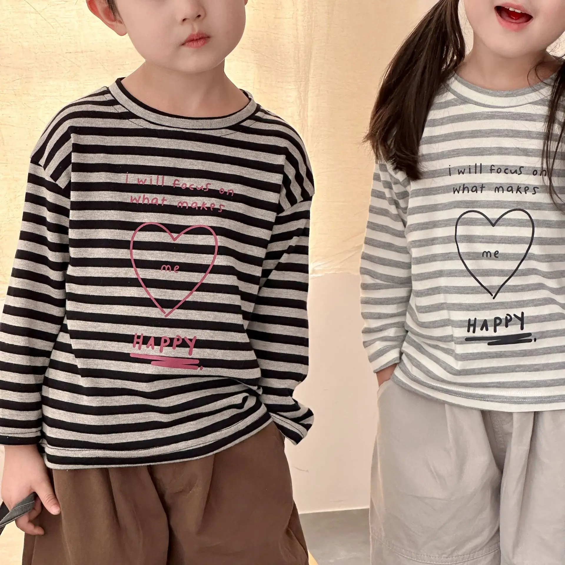 2025 Autumn New Children Long Sleeve T Shirts Cotton Girls Loose Striped Bottoming Shirt Boys Versatile Casual Tops Kids Clothes 3 2025 Autumn New Children Long Sleeve T Shirts Cotton Girls Loose Striped Bottoming Shirt Boys Versatile Casual Tops Kids Clothes - Image 3