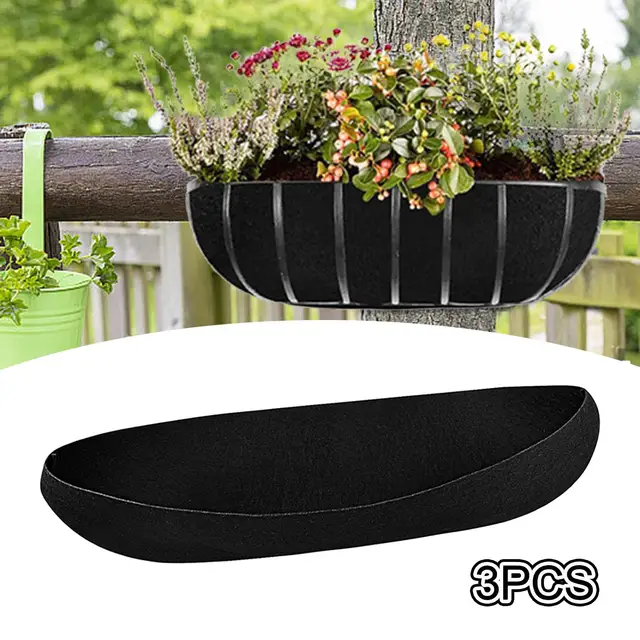 Aazon.co: Adnee 2Pcs 16Inch Fabric Planter Basket Liner-Felt Flower