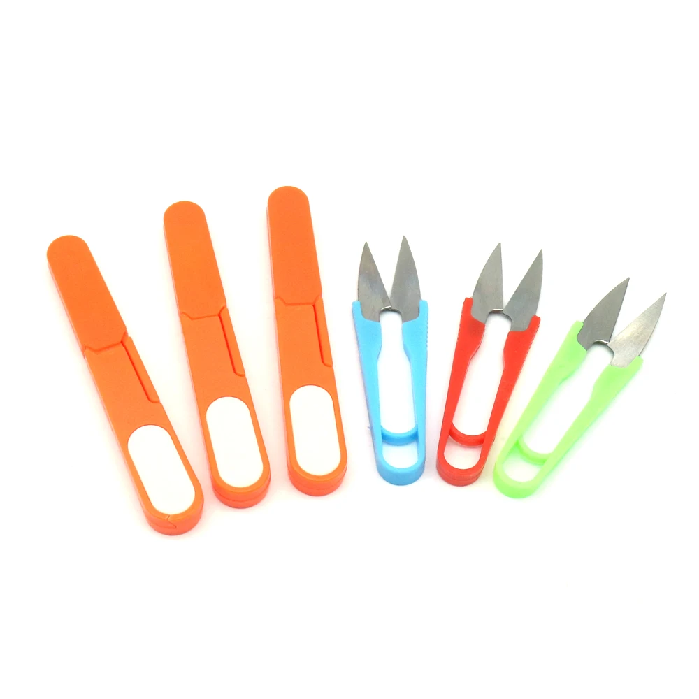 

1 Pcs Fishing Tool Stainless Steel Blade Plastic Cross Stitch Cable Scissor Fishing Line Scissor Cutter Cap Fishing Essential