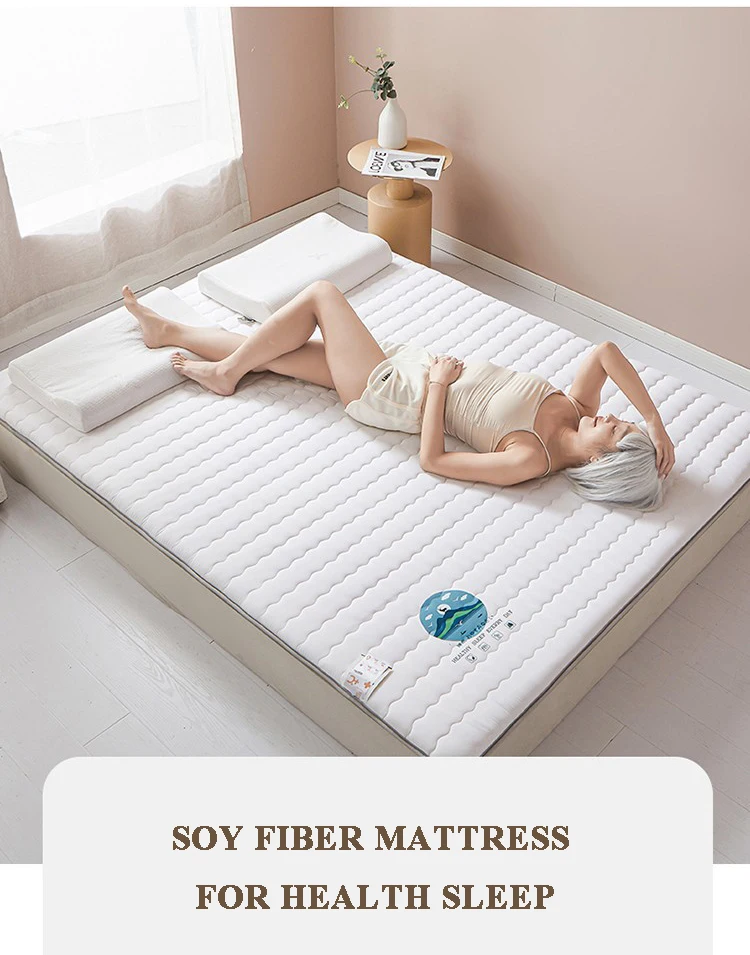 Description Picture 3 of itemSoy Fiber Non-Slip Thickened Bed Mattress Single Double Beds King Size for Home Hotel Dormitory Comfortable Sleeping Cushion