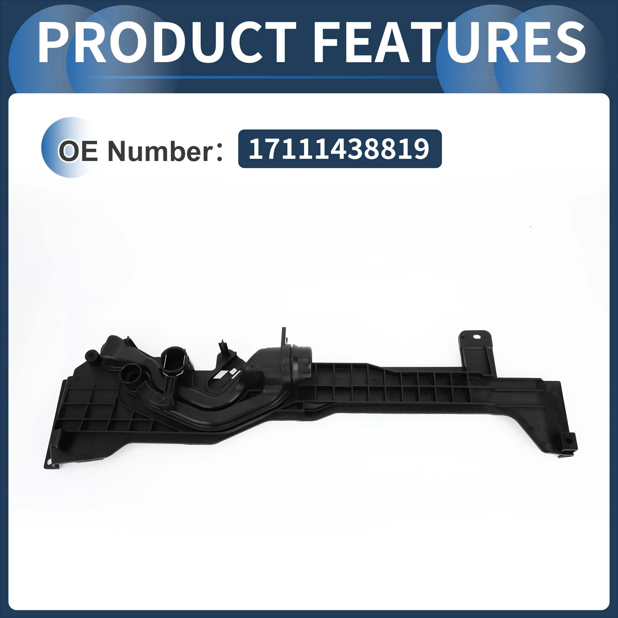 UXCELL 자동 변속기 라디에이터 냉각수 탱크 장착 플레이트, BMW X5 E53 3.0i 3.0L 블랙용 리저버 브래킷 No.17111438819
