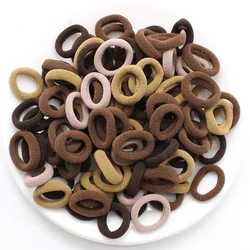 Colorful Nylon Elastic Hair Bands - Women's Hair Accessories Set (Coffee mixed)