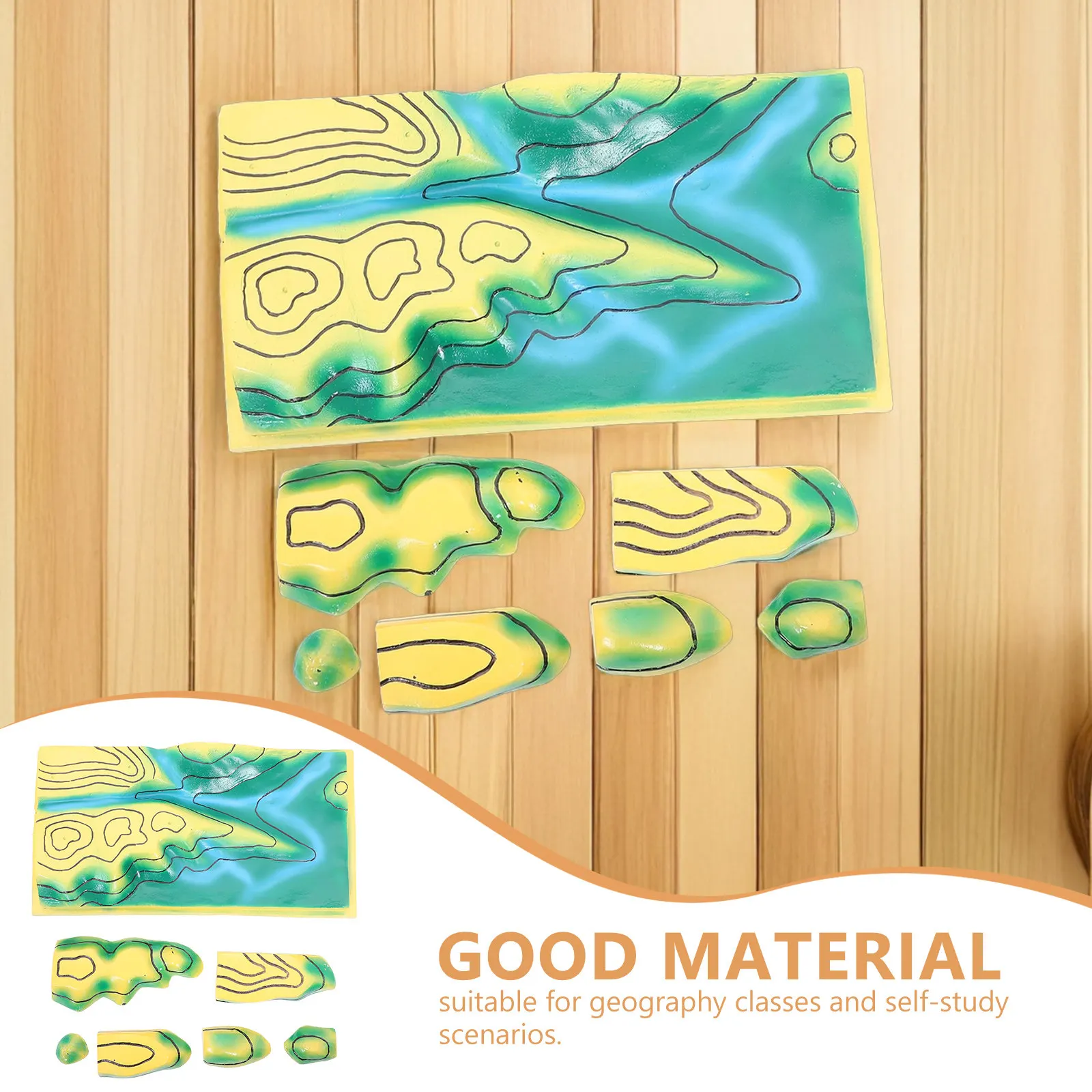 교실 지도 지리 시연 학습용 윤곽선 PVC 교육용 윤곽선 도구 지형 DIY 매핑 키트