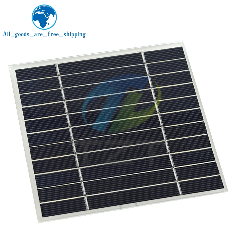 TZT 1/3pcs 5.5V 2.5W 450mA 미니 태양 전지 패널 128X125MM 태양 전지 DIY 빛 휴대 전화 장난감 충전기 휴대용 고품질