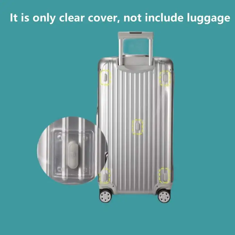 Clear Cover for Rimowa Original Trunk Plus with Zipper Suitcase protector Transparent Case Thicken PVC Not Include Luggage