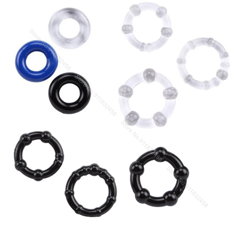 3 Pcs/Set Ring Delay Ejaculation Adult Toys For Men Dick Enlargement Silicone Ring Male Sex Toys Stronger Er_voghion.com