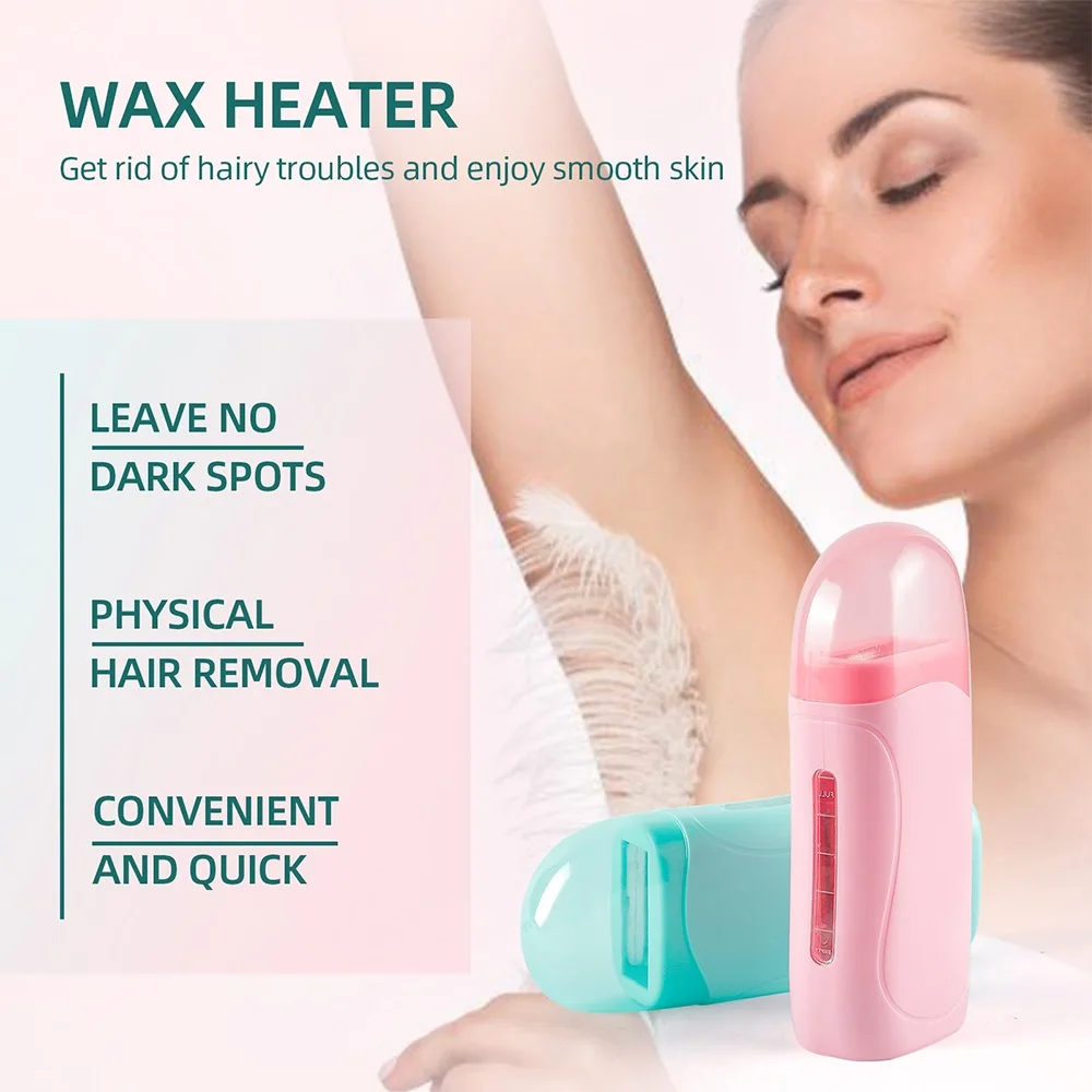 Electric Wax Heater Depilatory Heating Roller Roll on Wax Warmer Hair Removal Waxing Machine Body Leg Arm Hairs Epilator Heater